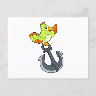 Parrot med Anchor Vykort