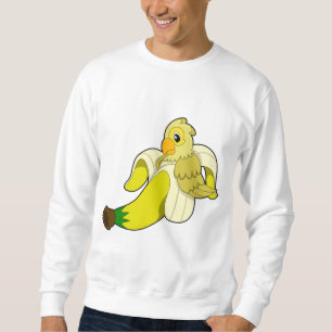 Parrot med Banana Lång Ärmad Tröja