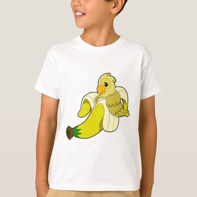 Parrot med Banana T Shirt (Framsida)