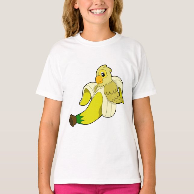 Parrot med Banana T Shirt (Framsida)