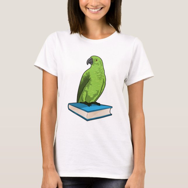 Parrot med Bok T Shirt (Framsida)