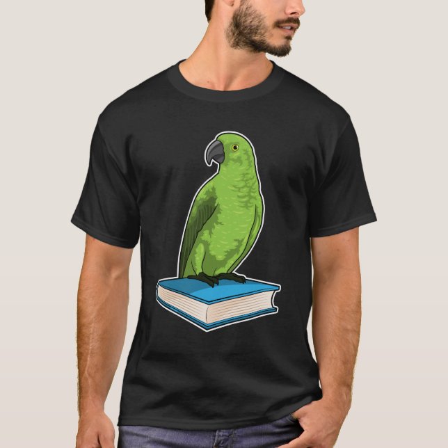 Parrot med Bok T Shirt (Framsida)