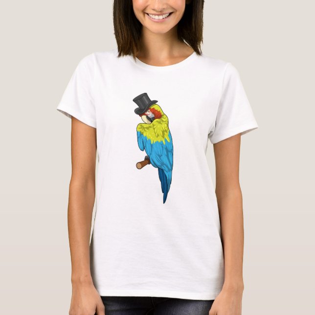 Parrot med Cylinder T Shirt (Framsida)
