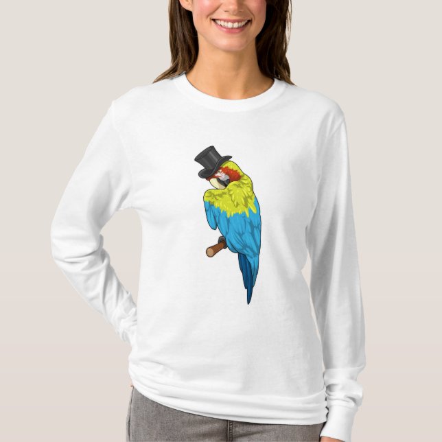 Parrot med Cylinder T Shirt (Framsida)