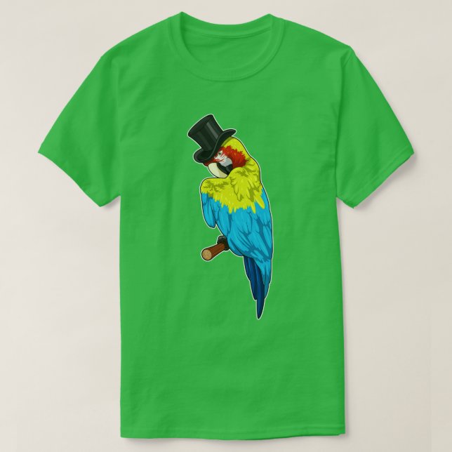 Parrot med Cylinder T Shirt (Design framsida)