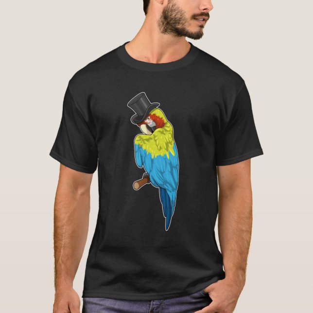 Parrot med Cylinder T Shirt (Framsida)