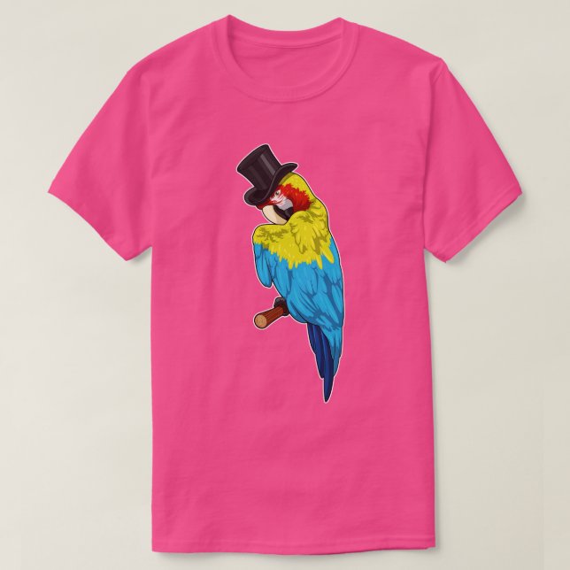 Parrot med Cylinder T Shirt (Design framsida)