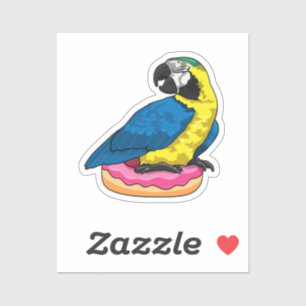 Parrot med Donut Klistermärken