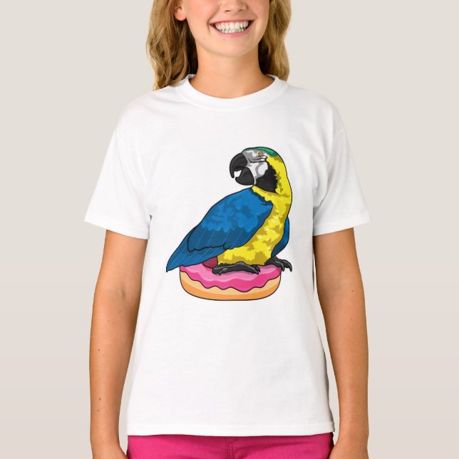 Parrot med Donut T Shirt (Framsida)