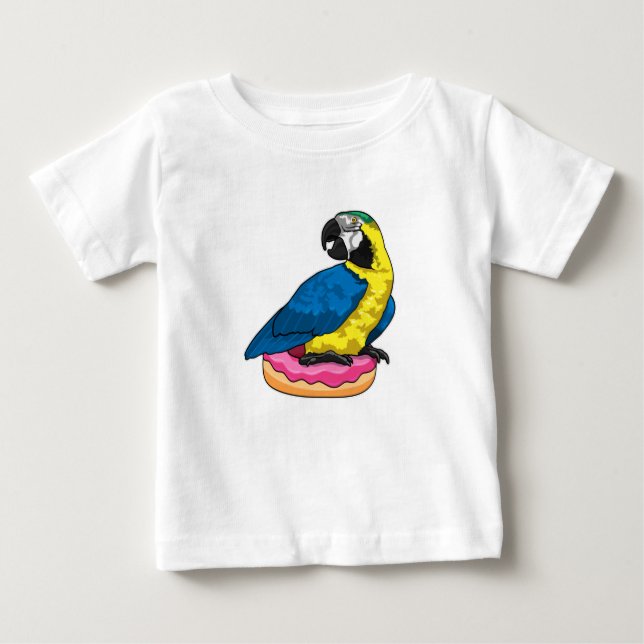 Parrot med Donut T Shirt (Framsida)