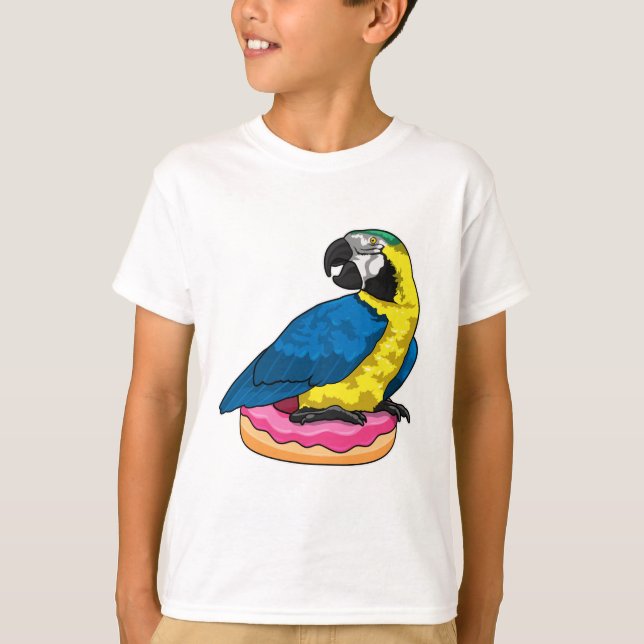 Parrot med Donut T Shirt (Framsida)