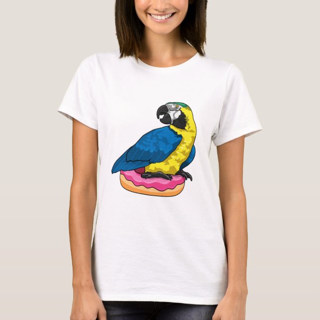 Parrot med Donut T Shirt (Framsida)