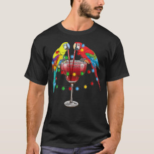 Parrot med Fairy Ljus Tropical Beach Vacation T Shirt