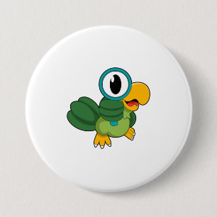 Parrot med förstoringsglas knapp