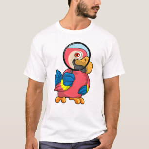 Parrot med förstoringsglas t shirt