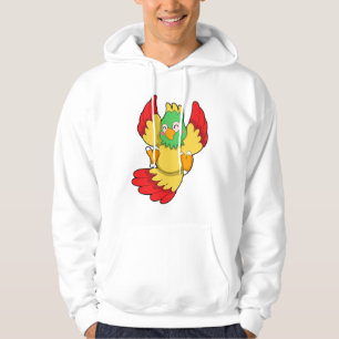 Parrot med grönt Head Hoodie