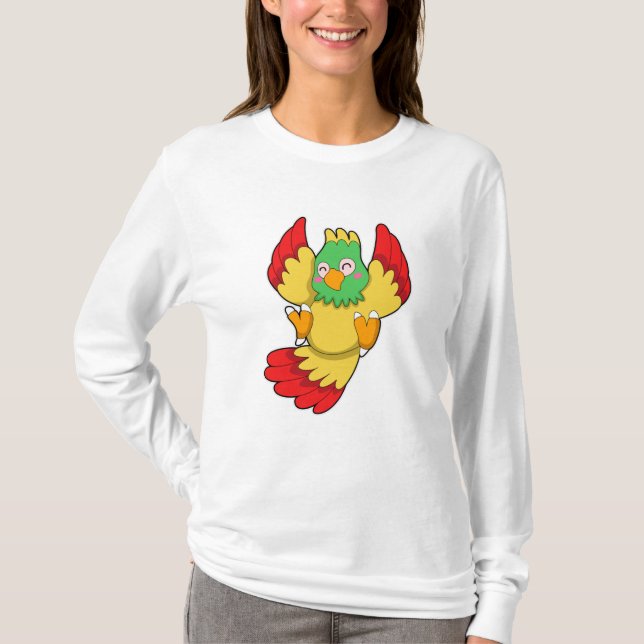 Parrot med grönt Head T Shirt (Framsida)
