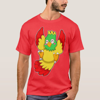 Parrot med grönt Head T Shirt