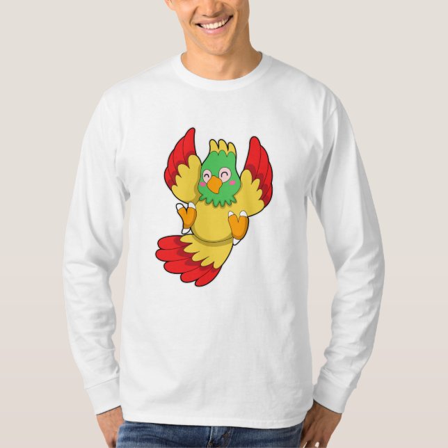Parrot med grönt Head T Shirt (Framsida)
