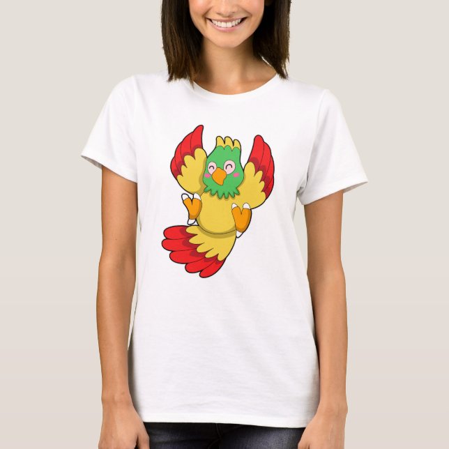 Parrot med grönt Head T Shirt (Framsida)