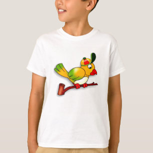Parrot med Hat On Tee Shirt