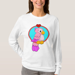 Parrot med Heart T Shirt