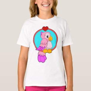 Parrot med Heart T Shirt