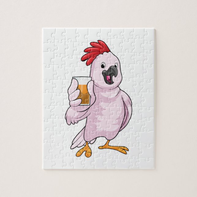 Parrot med Juice Pussel (Vertikal)