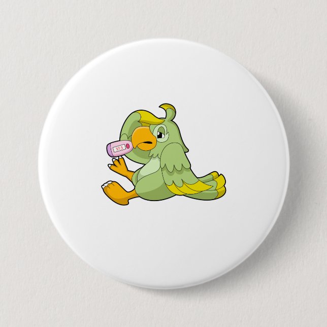 Parrot med klinisk termometer knapp (Framsida)