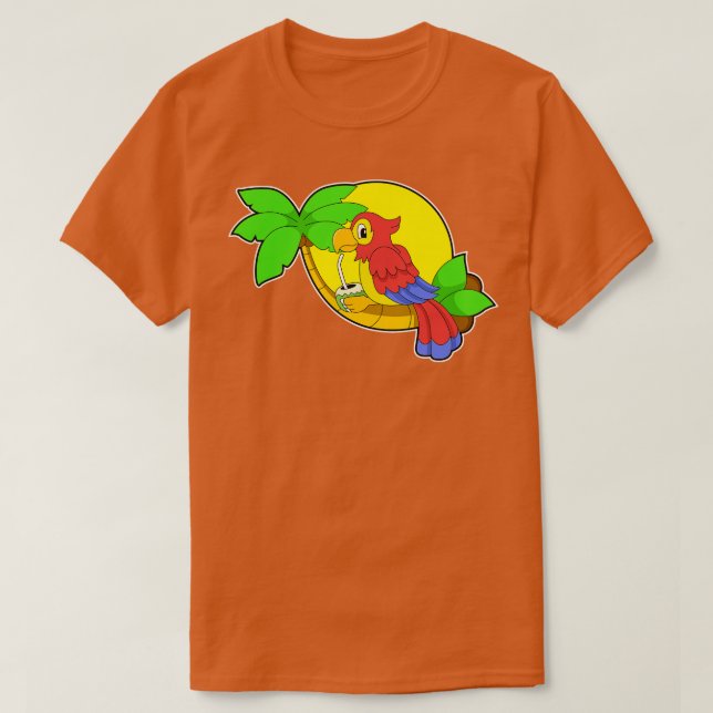 Parrot med kokonut t shirt (Design framsida)