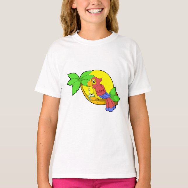 Parrot med kokonut t shirt (Framsida)