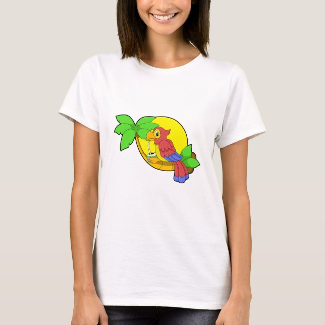 Parrot med kokonut t shirt (Framsida)