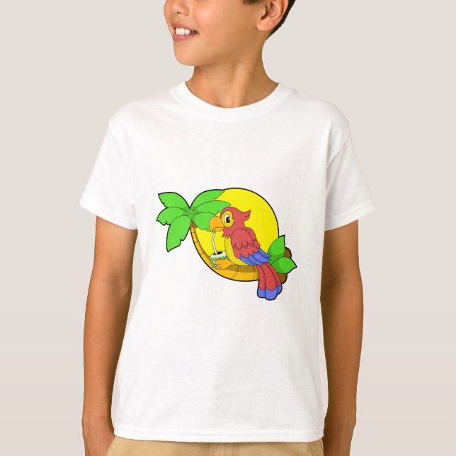 Parrot med kokonut t shirt (Framsida)