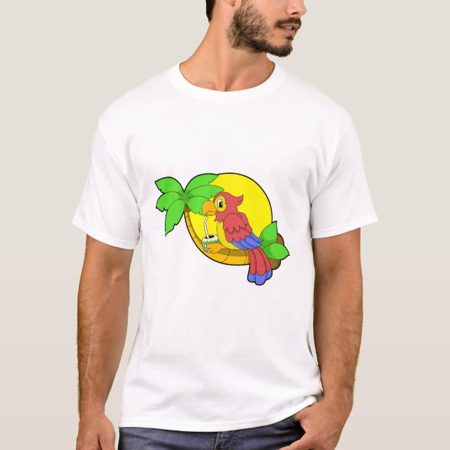 Parrot med kokonut t shirt (Framsida)
