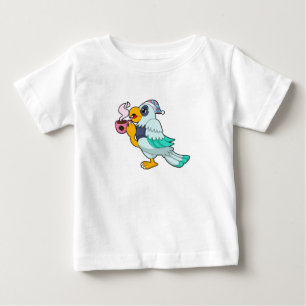 Parrot med Kopp i kaffe T Shirt