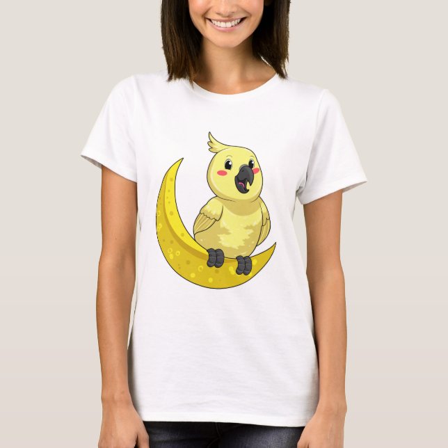 Parrot med Måne T Shirt (Framsida)