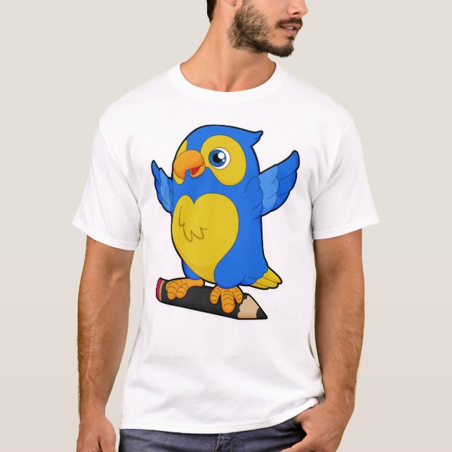 Parrot med penna t shirt (Framsida)