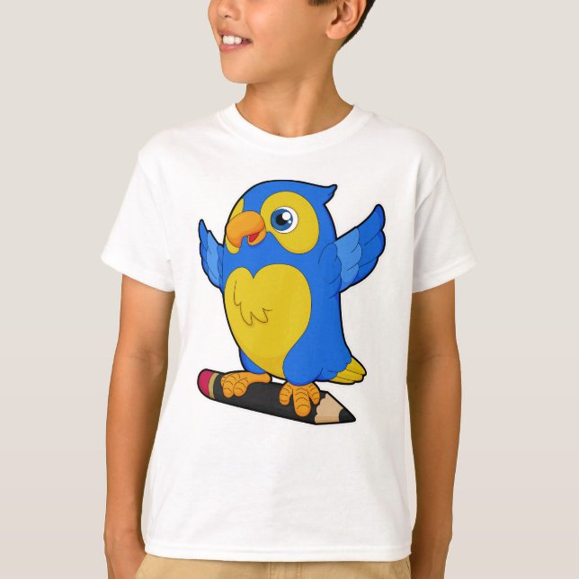 Parrot med penna t shirt (Framsida)