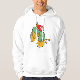 Parrot med rött huvud hoodie