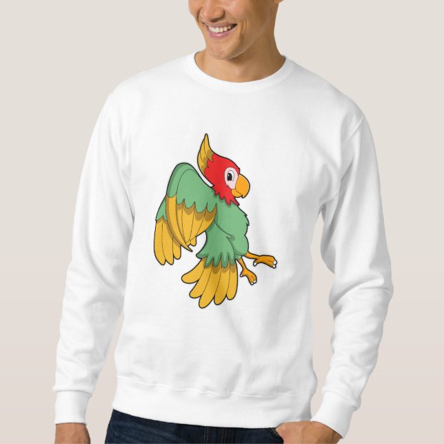 Parrot med rött huvud lång ärmad tröja (Framsida)