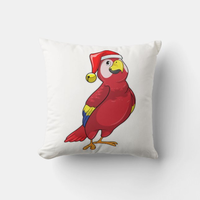 Parrot med Santa hat Kudde (Framsida)