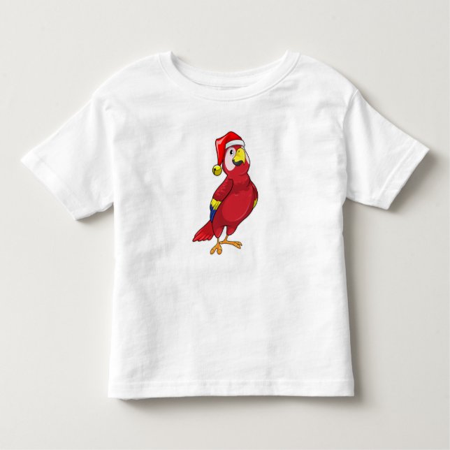 Parrot med Santa hat T Shirt (Framsida)