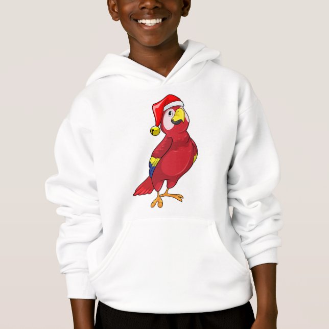 Parrot med Santa hat T Shirt (Framsida)