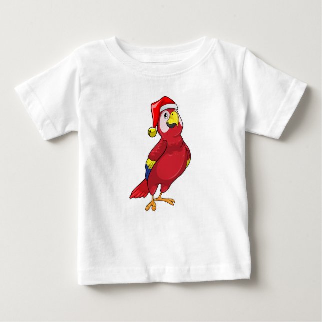 Parrot med Santa hat T Shirt (Framsida)
