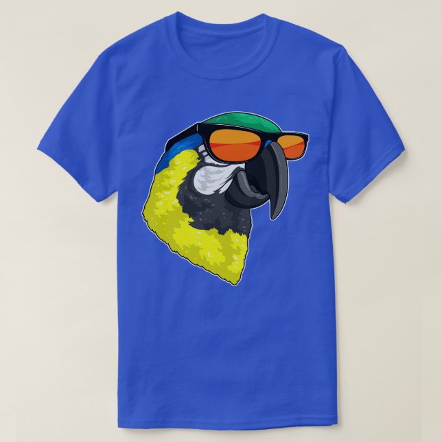 Parrot med solglasögon 3 t shirt (Design framsida)