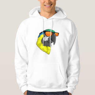Parrot med solglasögon hoodie