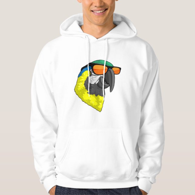 Parrot med solglasögon hoodie (Framsida)