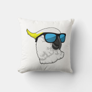 Parrot med solglasögon kudde