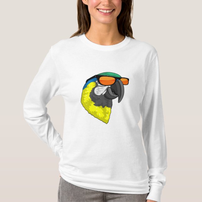 Parrot med solglasögon t shirt (Framsida)