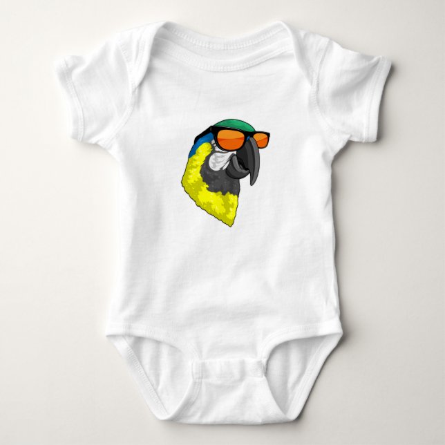 Parrot med solglasögon t shirt (Framsida)